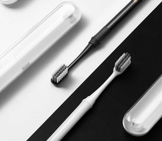 Набор зубных щеток DR.BEI Toothbrush Bamboo Version Soft (4 шт.) Black/White - 3
