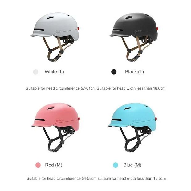 Умный шлем Smart4u City Light Riding Smart Helmet Размер L (Black/Черный) - 7