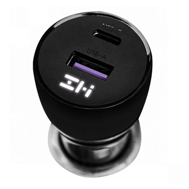 Зарядное устройство ZMI AP721 Metal Car Charger 45W Dual Port USB/Type-C (Black) - 4