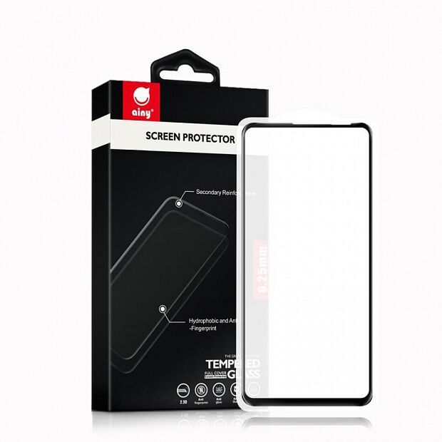 Защитное стекло для Xiaomi Mi Mix 3 Ainy Full Screen Cover с полноклеевой поверхностью (Black/Черный) - 2