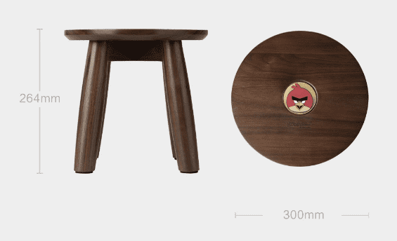 Табурет Xiaomi Home Sketch Black Walnut Bench Angry Birds Series (Red/Красный) - 2